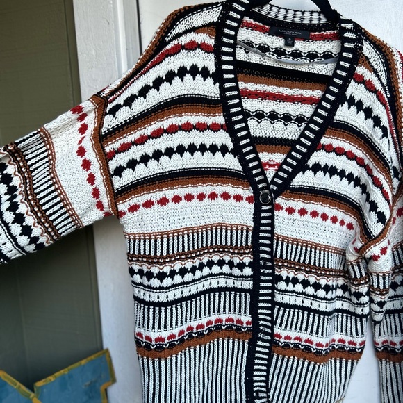 Marc New York Sweaters - Marc New York | Striped and Dot Knit | Button-Up | Baggy Cardigan Sweater